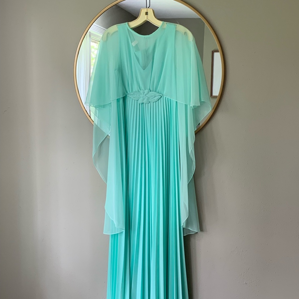 Vintage Mint Green Chiffon Dress